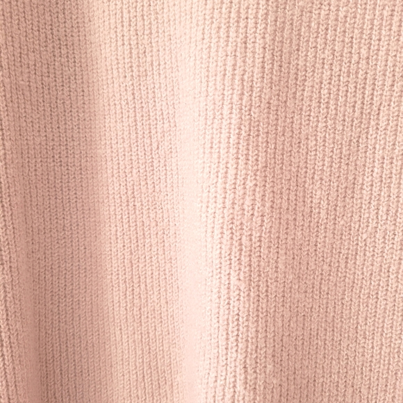 MADEWELL Wool Blend High Neck Blush Pink Long Sleeve Midi Sweater Dress - Picture 6 of 8